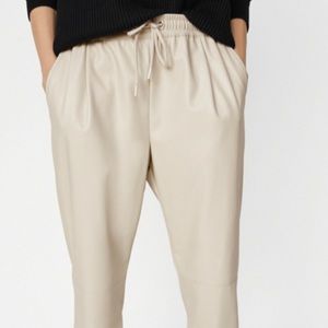 Zara Cream Drawstring Jogger Pants